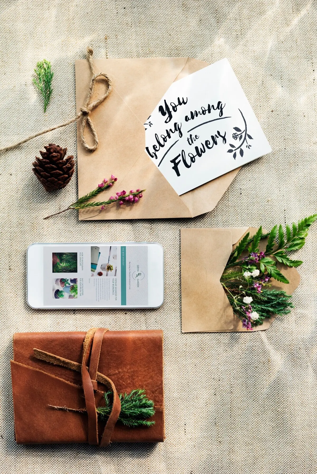 Concept of flower decorating by a florist as a hobby and recreational pursuit.